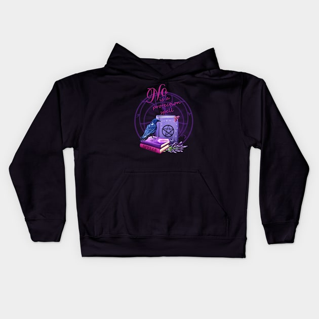 No is a protection spell Kids Hoodie by Lucia